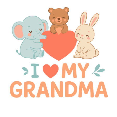 I Love My Grandma - Funny Grandma Quote Design for T-Shirts and Giftsの写真素材