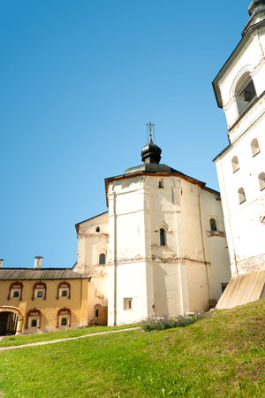 View of the Church of the Entry into the Temple in the Kirillo-Belozersky Monastery (Russia)....