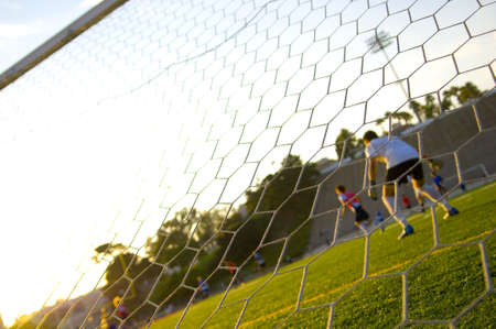 Soccer Football Practice in Santa Barbara Californiaの写真素材