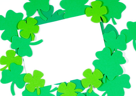 Blank notecard with St. Patricks day decorationsの写真素材