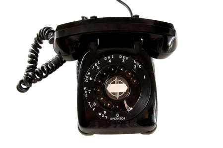 Vintage black desk telephone from the 1950'sの写真素材
