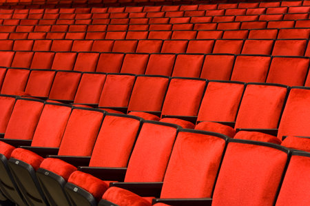 Red velvet concert hall seating background