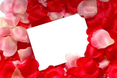 Rose petal notecard for use at valentine's day, sweetest day or for any romantic invitation or announcementの写真素材