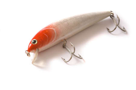Fishing Lure on a white backgroundの写真素材