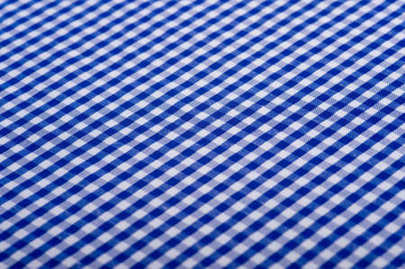 Blue Gingham or checked tablecloth backgroundの写真素材