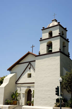 A the San Buena Ventura Mission at Ventura Californiaの写真素材