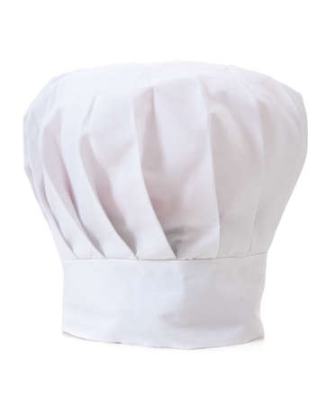 A professional chefs hat or toque on a white backgroundの写真素材