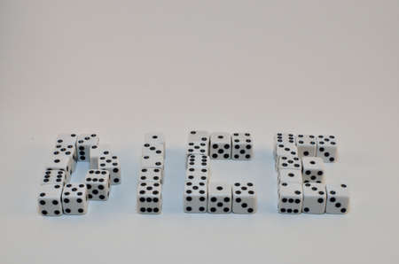 "DICE" spelled with diceの写真素材