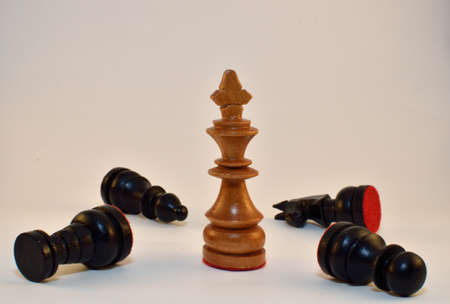 King takes out other piecesの写真素材