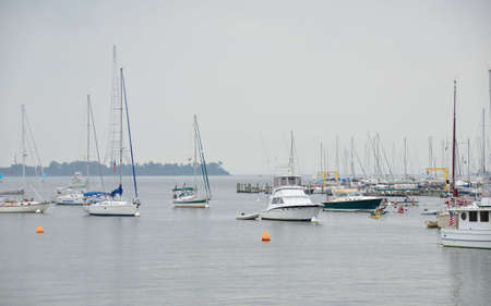 Sailboats on the Chesapeake Bay in Annapolis, Marylandのeditorial素材