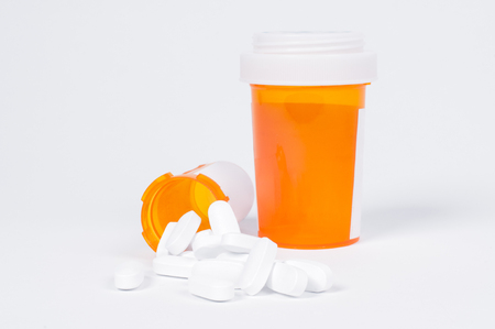 Medication pills in pills bottle, concept for Healthcare and Medicine
の写真素材