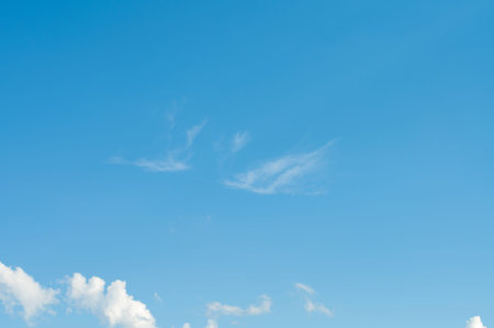 Beautiful blue sky with white clouds