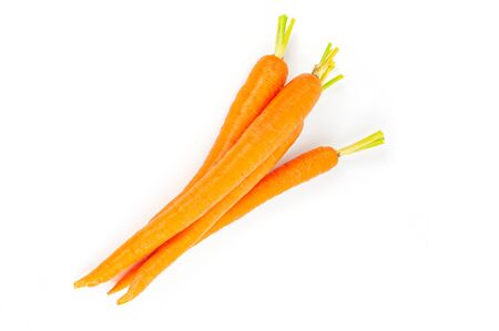 Fresh carrot on white background. Dietingの写真素材