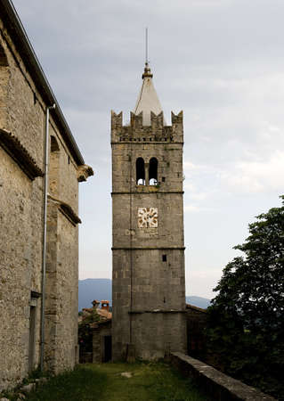 Croatia, The city Hum. Officially, the smallest city in the world. Founded in the 11'th century, but the current 'look' dates back to year 1562. The population is only 18 people of whom, 4 are children. The city can be found in the mountains in the area cの写真素材