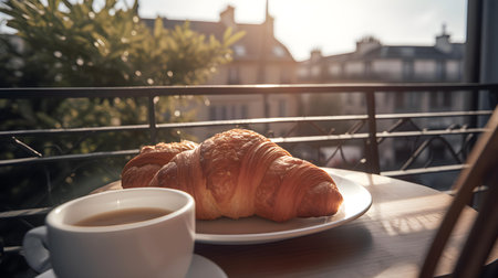 French breakfast, or "petit dÃ©jeuner" as it is known in France, is a delightful culinary tradition that reflects the French appreciation for good food and leisurely mornings.の素材