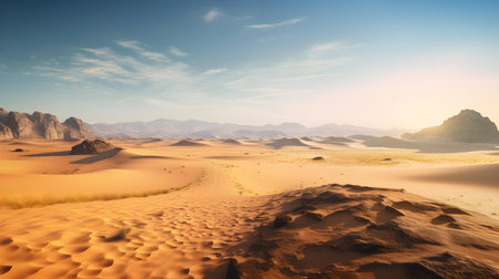 Desert Landscape with Mirageの素材
