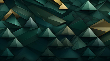 Abstract and Geometrical Texture in Dark Green Colors. Futuristic backgroundの素材