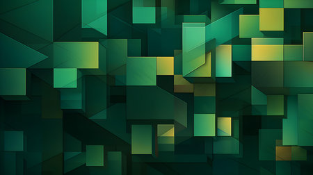 Abstract and Geometrical Texture in Green Colors. Futuristic backgroundの素材