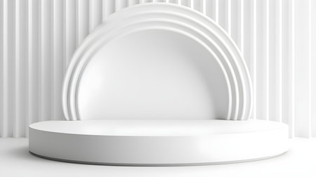 White Room with an Empty Podium. Amazing background for product presentation.の素材