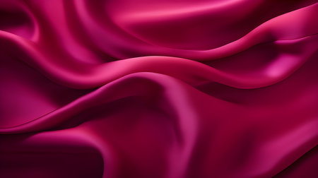 Magenta Silk Fabric Texture with Beautiful Waves. Elegant background for a luxury productの素材
