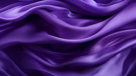 Purple Silk Fabric Texture with Beautiful Waves. Elegant background for a luxury productの素材