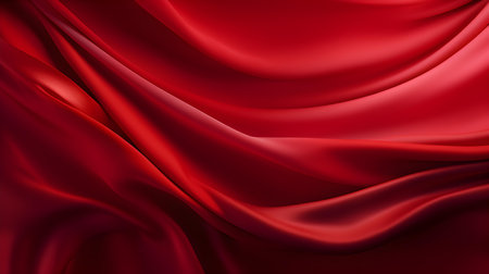 Ruby Silk Fabric Texture with Beautiful Waves. Elegant background for a luxury productの素材