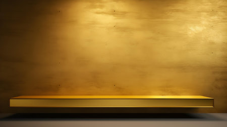 Gray wall with beautiful lighting. Elegant minimal background for product presentation.の素材