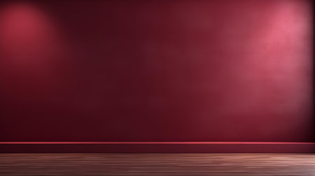 Magenta wall with beautiful lighting. Elegant minimal background for product presentation.の素材