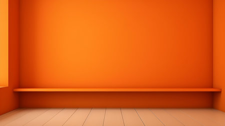 Pink wall with beautiful lighting. Elegant minimal background for product presentation.の素材