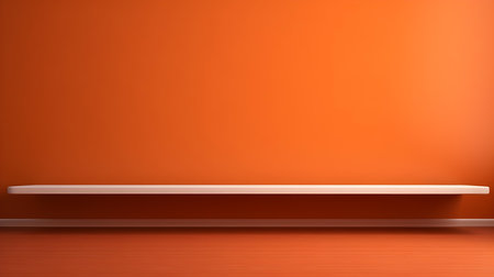 Pink wall with beautiful lighting. Elegant minimal background for product presentation.の素材
