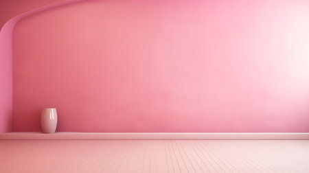 Purple Wall with beautiful Lighting. Elegant minimal background for product presentation.の素材
