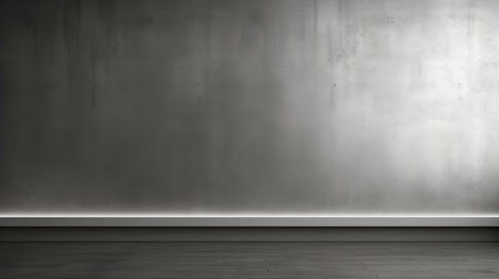 Turquoise wall with beautiful lighting. Elegant minimal background for product presentation.の素材