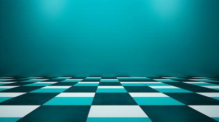 Checkerboard Pattern in Turquoise Colors. Simple and clean backgroundの素材