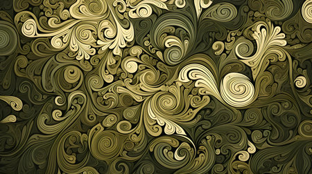Abstract background of intricate patterns in khaki colors. Antique wallpapersの素材