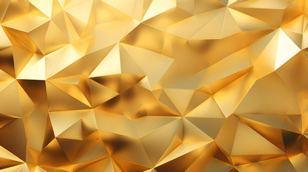 Abstract background of triangular patterns in gold colors. Low poly wallpapersの素材