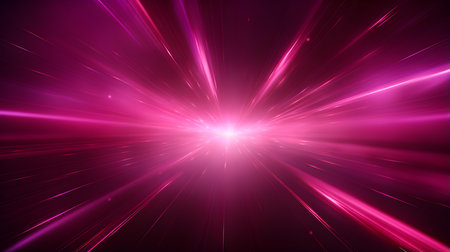 3D Render of Fuchsia Light Rays. Abstract backgroundの素材