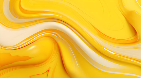 Abstract Yellow Fluid Wave Background for Modern Presentationsの素材