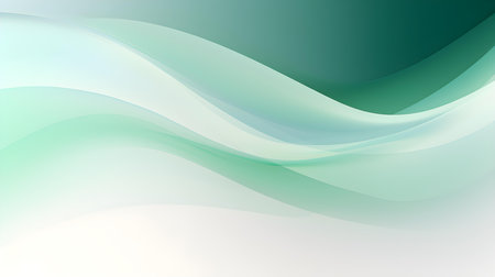Gradient background fading from green to white. Professional presentation templateの素材
