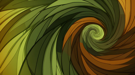 Khaki Psychedelic Spiral Pattern. Hypnotic Abstract Backgroundの素材