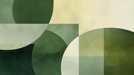 Minimalist green background with calming shapes and textures. Abstract backgroundの素材