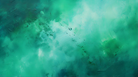 Emerald Splattered Paint on Canvas. Creative Presentation Backgroundの素材