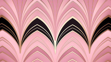 Glamorous Light Pink Art Deco Pattern Backgroundの素材