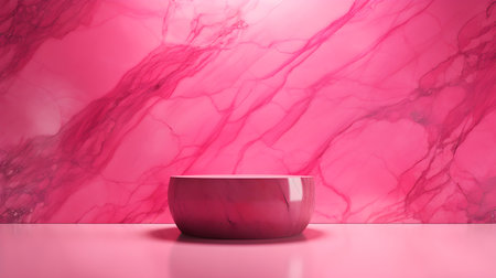 Hot Pink Marble Background for Product Presentationの素材