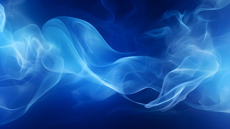 Blue Stylized Smoke Wisps. Abstract backgroundの素材