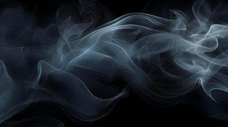 Anthracite Stylized Smoke Wisps. Abstract backgroundの素材