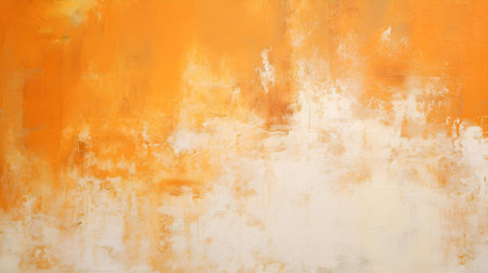 Light Orange Splattered Paint on Canvas. Creative Presentation Backgroundの素材