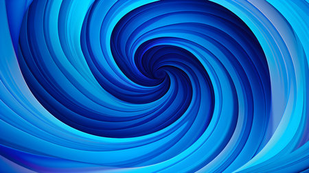 Blue Psychedelic Spiral Pattern. Hypnotic Abstract Backgroundの素材