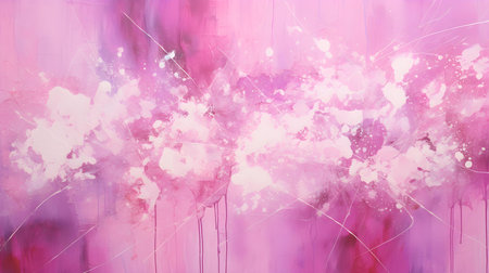 Fuchsia Splattered Paint on Canvas. Creative Presentation Backgroundの素材