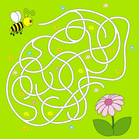 how does the bee on flowerのイラスト素材