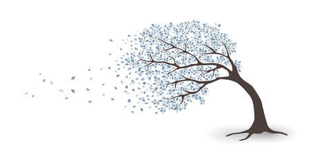 Tree in storm, abstractのイラスト素材